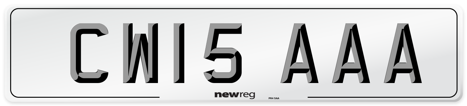CW15 AAA Number Plate from New Reg